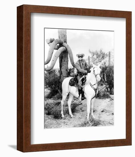 Clayton Moore - The Lone Ranger-null-Framed Photo