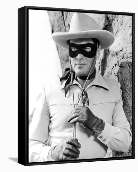 Clayton Moore - The Lone Ranger-null-Framed Stretched Canvas