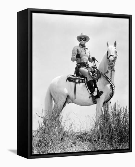 Clayton Moore - The Lone Ranger-null-Framed Stretched Canvas