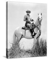 Clayton Moore - The Lone Ranger-null-Stretched Canvas