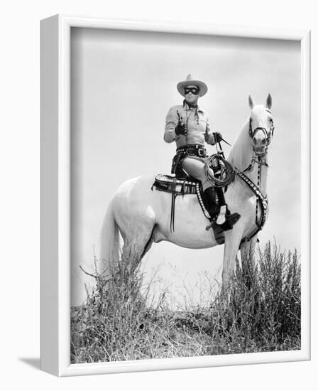 Clayton Moore - The Lone Ranger-null-Framed Photo