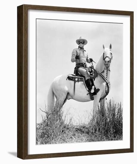 Clayton Moore - The Lone Ranger-null-Framed Photo