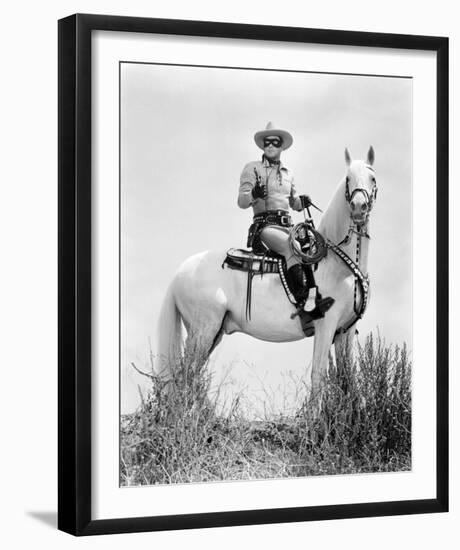 Clayton Moore - The Lone Ranger-null-Framed Photo