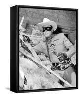 Clayton Moore - The Lone Ranger-null-Framed Stretched Canvas