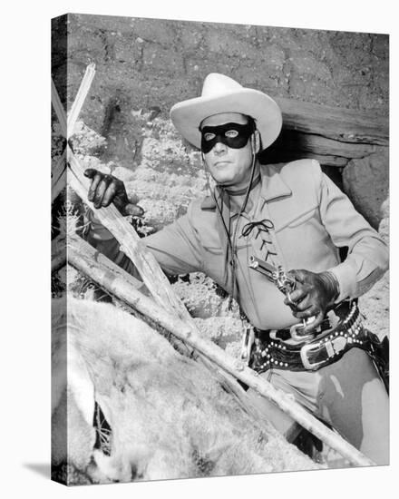 Clayton Moore - The Lone Ranger-null-Stretched Canvas