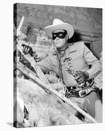 Clayton Moore - The Lone Ranger-null-Stretched Canvas