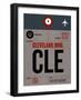 CLE Cleveland Luggage Tag I-NaxArt-Framed Art Print