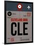 CLE Cleveland Luggage Tag I-NaxArt-Framed Art Print