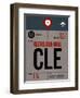 CLE Cleveland Luggage Tag I-NaxArt-Framed Art Print