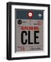 CLE Cleveland Luggage Tag I-NaxArt-Framed Art Print