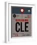 CLE Cleveland Luggage Tag I-NaxArt-Framed Art Print