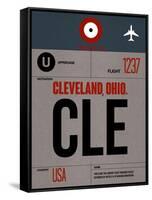 CLE Cleveland Luggage Tag I-NaxArt-Framed Stretched Canvas