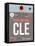 CLE Cleveland Luggage Tag II-NaxArt-Framed Stretched Canvas