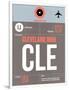 CLE Cleveland Luggage Tag II-NaxArt-Framed Art Print