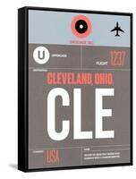 CLE Cleveland Luggage Tag II-NaxArt-Framed Stretched Canvas