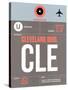 CLE Cleveland Luggage Tag II-NaxArt-Stretched Canvas