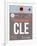 CLE Cleveland Luggage Tag II-NaxArt-Framed Art Print