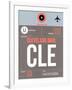 CLE Cleveland Luggage Tag II-NaxArt-Framed Art Print