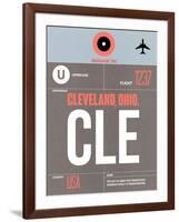 CLE Cleveland Luggage Tag II-NaxArt-Framed Art Print