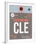 CLE Cleveland Luggage Tag II-NaxArt-Framed Art Print