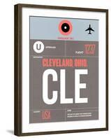 CLE Cleveland Luggage Tag II-NaxArt-Framed Art Print