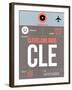 CLE Cleveland Luggage Tag II-NaxArt-Framed Art Print