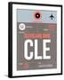 CLE Cleveland Luggage Tag II-NaxArt-Framed Art Print