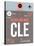 CLE Cleveland Luggage Tag II-NaxArt-Stretched Canvas