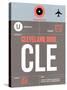 CLE Cleveland Luggage Tag II-NaxArt-Stretched Canvas