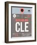 CLE Cleveland Luggage Tag II-NaxArt-Framed Art Print