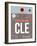 CLE Cleveland Luggage Tag II-NaxArt-Framed Art Print