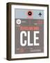 CLE Cleveland Luggage Tag II-NaxArt-Framed Art Print