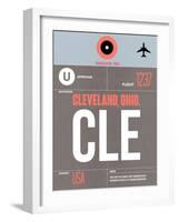 CLE Cleveland Luggage Tag II-NaxArt-Framed Art Print