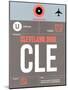 CLE Cleveland Luggage Tag II-NaxArt-Mounted Art Print