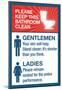 Clean Bathrooms Ladies Gentlemen Sign Art Print Poster-null-Mounted Poster