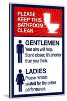 Clean Bathrooms Ladies Gentlemen Sign-null-Stretched Canvas