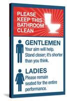 Clean Bathrooms Ladies Gentlemen-null-Stretched Canvas