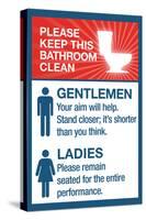 Clean Bathrooms Ladies Gentlemen-null-Stretched Canvas