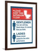 Clean Bathrooms Ladies Gentlemen-null-Framed Standard Poster