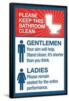 Clean Bathrooms Ladies Gentlemen-null-Framed Standard Poster