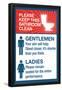 Clean Bathrooms Ladies Gentlemen-null-Framed Poster