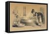 Clean Baths with Sapolio-null-Framed Stretched Canvas