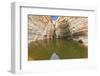 Clean Cold Water in the Creek Canyon. Sandstone Walls Apart, like Butterfly Wings. Picturesque Cany-kavram-Framed Photographic Print