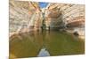 Clean Cold Water in the Creek Canyon. Sandstone Walls Apart, like Butterfly Wings. Picturesque Cany-kavram-Mounted Photographic Print