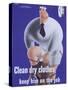 Clean Dry Clothes Keep Him on the Job-null-Stretched Canvas