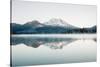 Clean Misty Reflection at Sparks Lake, Bend Oregon-Vincent James-Stretched Canvas