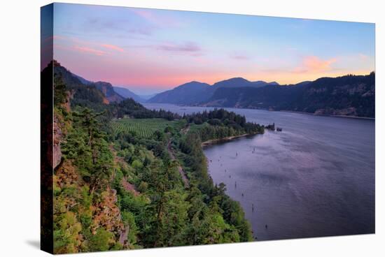 Clean Spring Morning at Columbia River Gorge, Oregon-Vincent James-Stretched Canvas