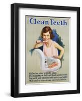 Clean Teeth Poster-null-Framed Giclee Print