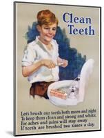 Clean Teeth Toothpaste Poster-null-Mounted Giclee Print