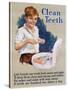 Clean Teeth Toothpaste Poster-null-Stretched Canvas